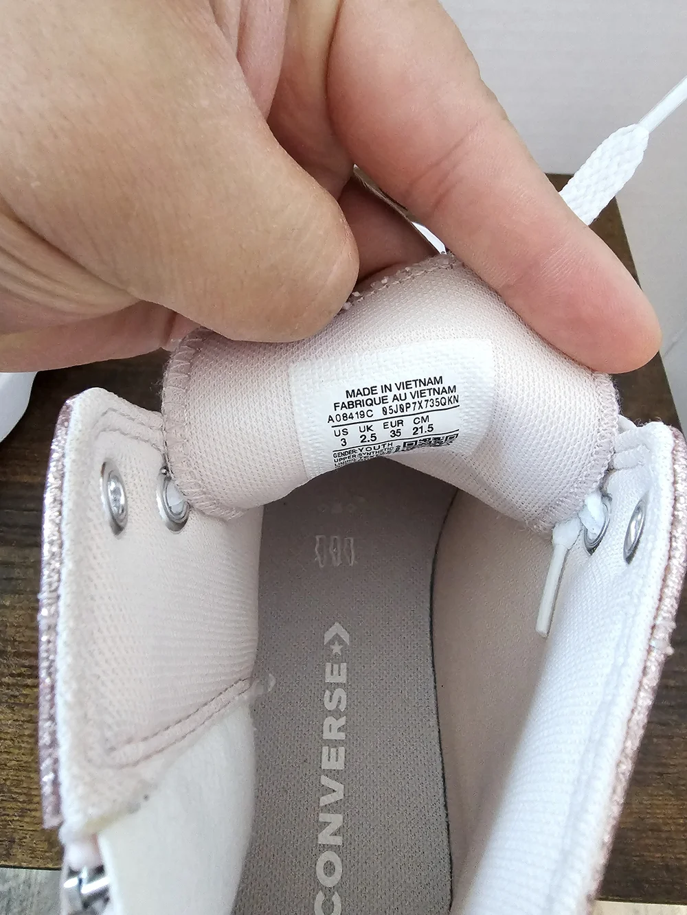 Converse Pink Glitter Platform High-Top Sneakers
